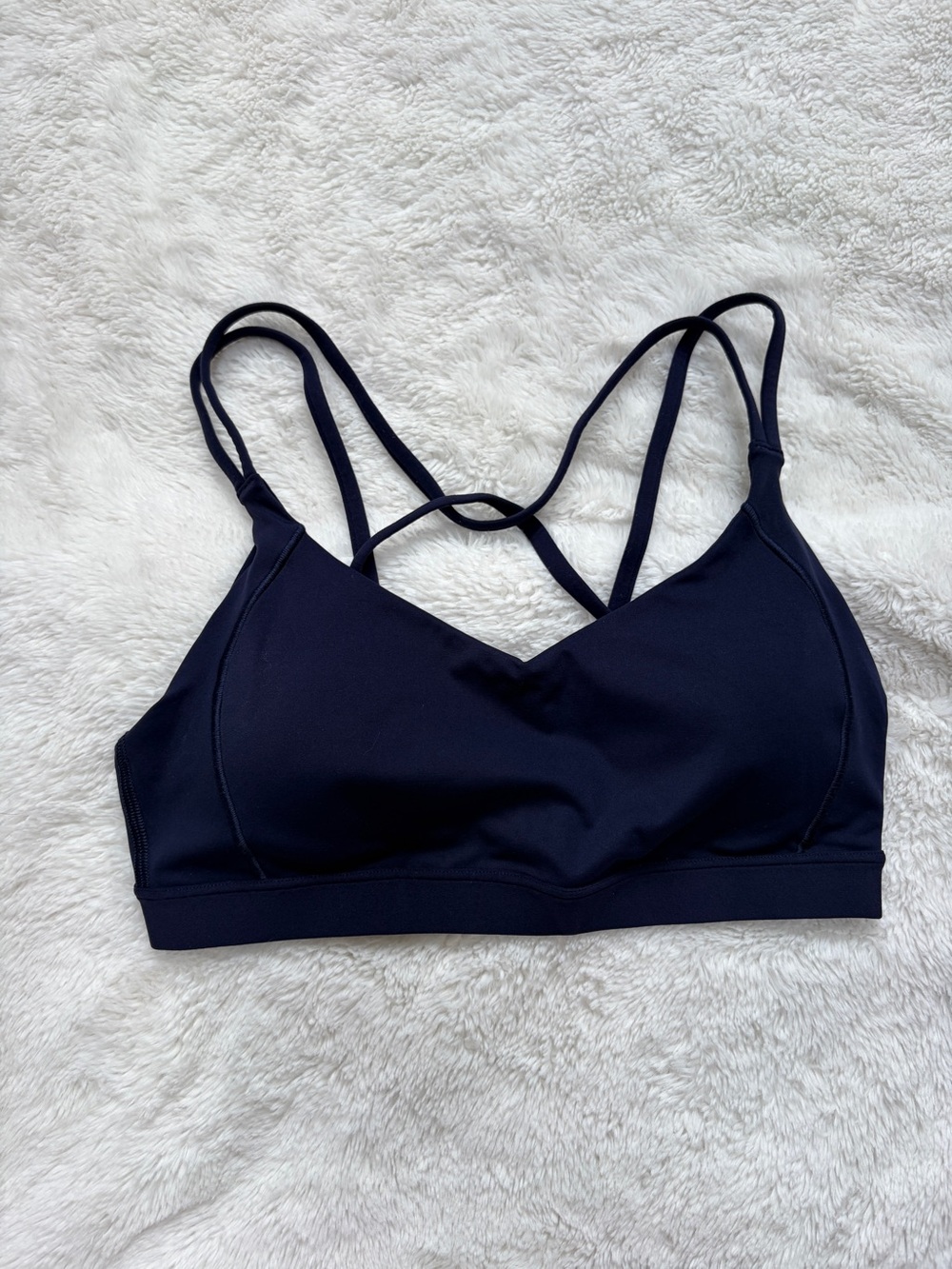Navy Strappy Low-Impact Sports Bralette